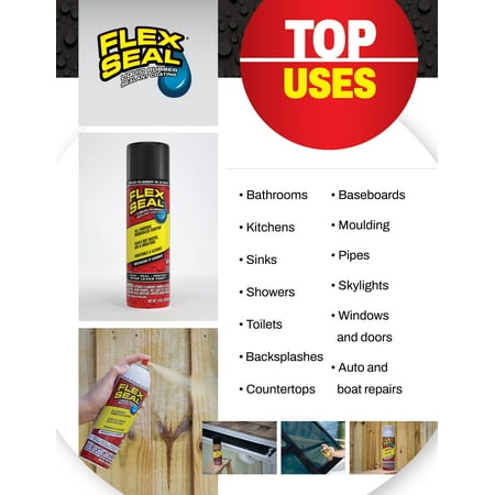 Flex Seal Automotive Aerosol Liquid Rubber Sealant Coating, 14 oz, Black
