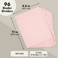 thumbnail image 4 of 12 Sets Pink 8 Tab Dividers for 3 Ring Binder, Paper Binder Separators with Tabs, Bulk Pack of 96 Total Page Dividers for School, Work, Home, Office Supplies (Letter Size, 9.5x11 in), 4 of 10