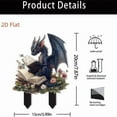 thumbnail image 2 of DAMAI Dragon Acrylic Garden Stake, Outdoor Acrylic Dragon Sculptures for Flower Potted Ornament and Landscape Beautification, 2D Flat Patio Dragon Art Insert for Garden, Lawn, Backyard, Farm, 2 of 6