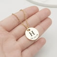 thumbnail image 4 of Personalized Gold Initial Date Disc Necklace - Mother's Day Gift for Mom - Engravable Jewelry for Her - Custom Anniversary Pendant - Ships Next Day!, 4 of 10