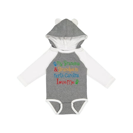 

Inktastic North Carolina Grandma Loves Me Gift Baby Boy or Baby Girl Long Sleeve Bodysuit