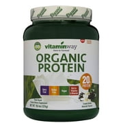 Vitamin Way Organic Plant Based Protein, Vanilla, 20g Protein, 1.3 Lb