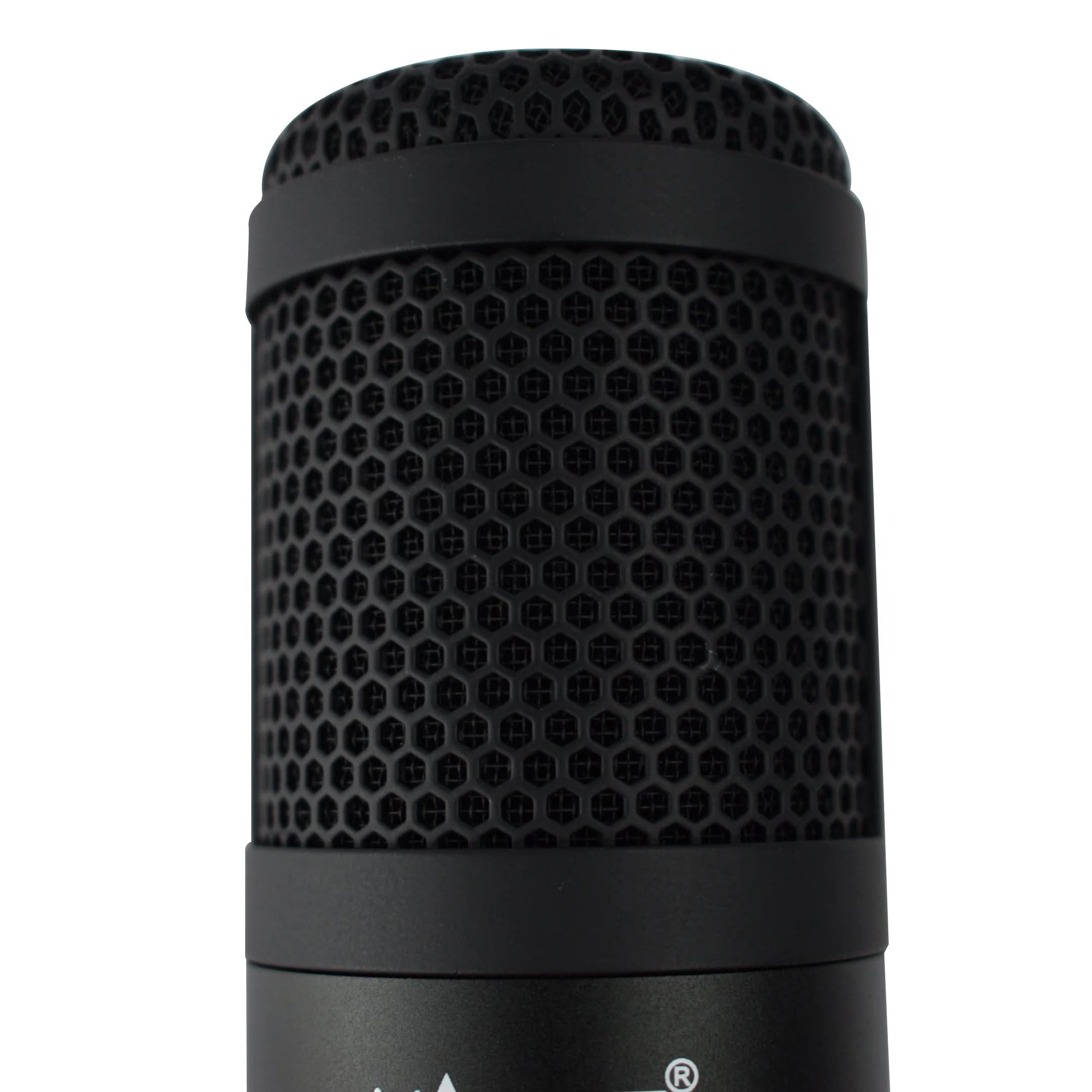 Vault EM-200N USB Condenser Podcast Microphone with Built in Headphone Out Volume/Gain Control and Mute Button for Gaming, Podcasting, Conference Calls, Recording, Singing and Dubbing