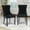 Black, variant on Velvet Upholstered Dining Chairs Set Of 2, Wingback Dining Room Chairs with Ring Pull Trim And Button Back, Luxury Tufted Dining Chair for Living Room, Bedroom, Kitchen