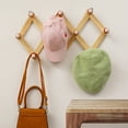 thumbnail image 2 of WINDLAND Adjustable Wall Mounted Coat Rack with Wooden Pegs Elegant Baseball Caps Hanger, 2 of 6
