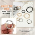 thumbnail image 4 of Uxcell Spring O Rings, Metal Round Clips Keyrings Snap Buckle Clasps for Keychains Bags Purses Straps Dog Leashes DIY Craft Silver 1.3 Inch, 4 of 7