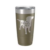 Labrador Retriever Lab Mom Tumbler Dog Travel Mug Gift Insulated Laser Engraved Coffee Cup 20 oz Olive Green