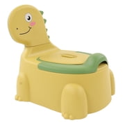 M Buder Baby Potty Thickening Ergonomic Modern Cartoon Dinosaur Training Toilet with Rubber Base for Child Toddler, Yellow (12.8 inches / 32.5 cm)