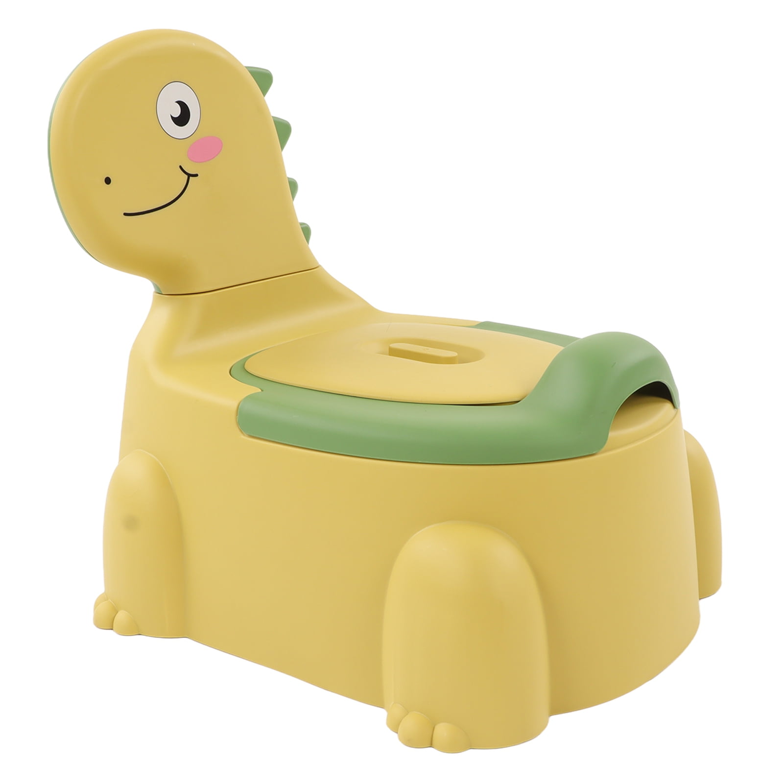 M Buder Baby Potty Thickening Ergonomic Modern Cartoon Dinosaur Training Toilet with Rubber Base for Child Toddler, Yellow (12.8 inches / 32.5 cm)