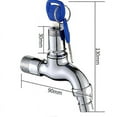 thumbnail image 2 of Anti-theft Faucet Water Tap With Lock Key Alloy Key Switch Faucet Bibcocks For Kitchen Outdoor Gard, 2 of 5