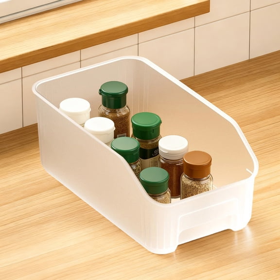 YIMWNYI Storage Cabinet Box for Home Kitchen, Versatile Organizer, Space-Saving Basket, Ideal for Snacks and Condiments, Durable Plastic, Multi-Purpose Storage Solutions