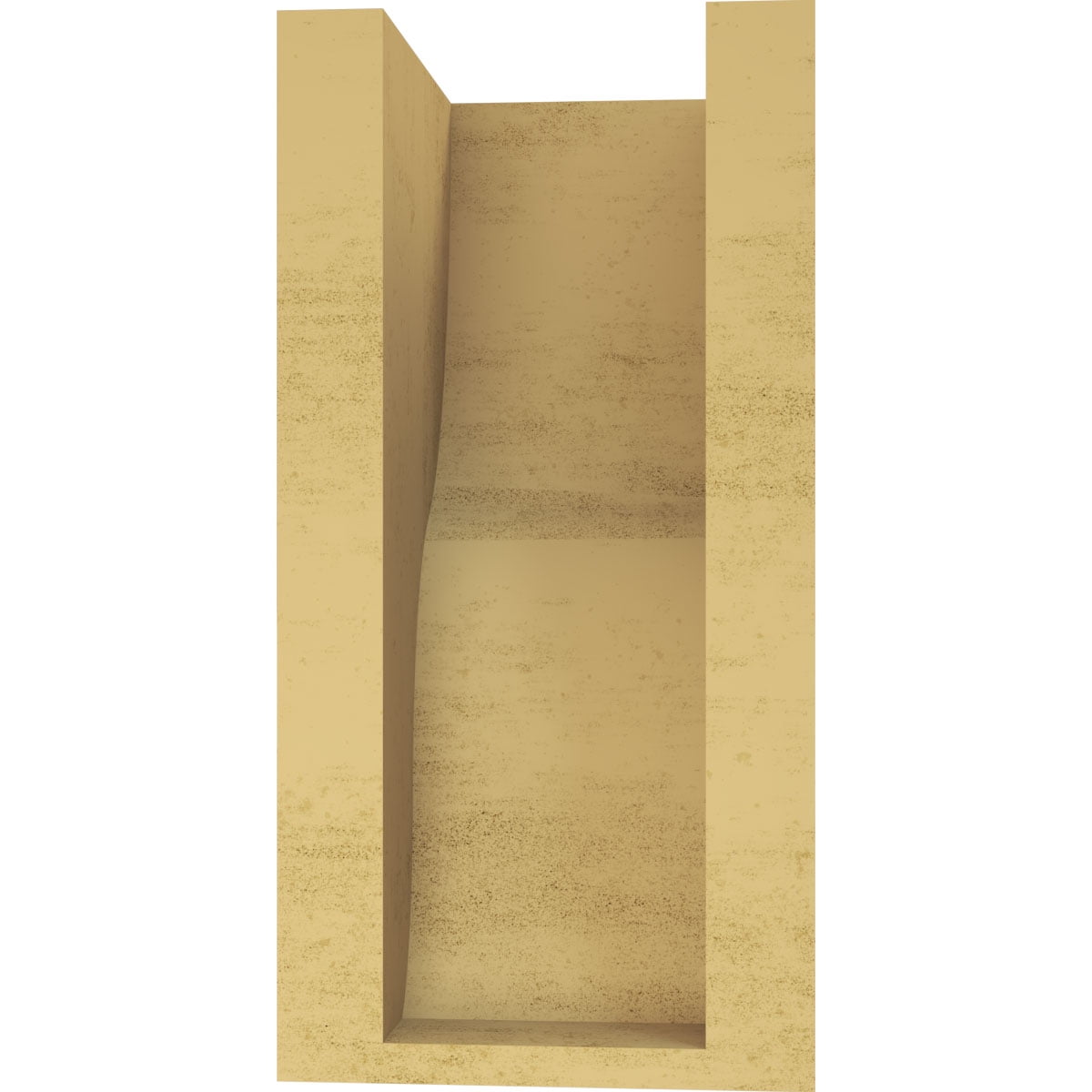 5"W x 5"D x 10"H Wide Greensboro Rough Cedar Woodgrain TimberThane Corbel, Primed Tan