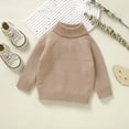 thumbnail image 5 of Hessimy Toddler Baby Girl Sweater Big Sister Long Sleeve Knit Pullover Top Sister Outfits Fall Winter Clothes Button Cardign Pullover Knit Outerwear Girls Cardigan (Khaki,6-9 Months), 5 of 9