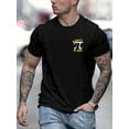 thumbnail image 1 of T-Shirt d'Été Décontracté pour Hommes - Mélange de Polyester Doux, Coupe Extensible, Col Rond avec Design Imprimé Unique, 1 of 6