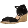 thumbnail image 5 of LAUREN by Ralph Lauren Womens Chrissie Leather Open Toe Casual Espadrille San..., 5 of 5