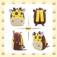 thumbnail image 5 of Lomyolo Cute Plush Animal Girls & Boys Backpack for Kids 2-6 Years - Adjustable Soft Cartoon Mini Travel Backpack for Baby Girl Boy, Machine Washable - Cute Giraffe, 5 of 5