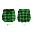thumbnail image 5 of Haiem Buffalo Plaid Green Black Women's 2 in 1 Running Shorts - Lightweight Athletic Workout Gym Yoga Breathable Sports Shorts Liner with Phone Pockets-Large, 5 of 9