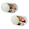 thumbnail image 3 of Wall-mounted Cosmetic Display Case Storage Box Makeup Organizer with Mirror Makeup Organizer for Bathroom, 3 of 9