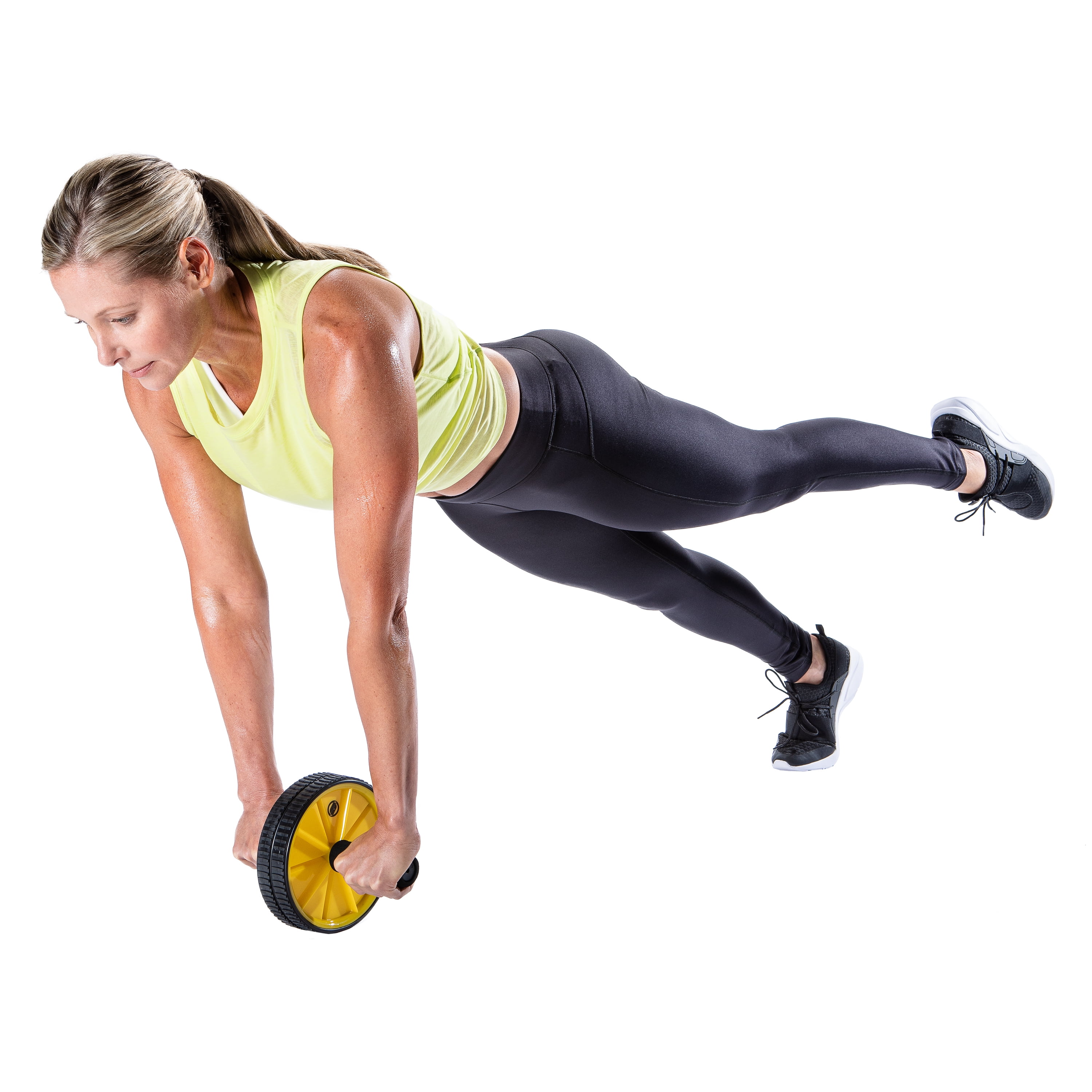 Athletic Works Dual Ab Wheel, 7" Diameter, Core Strength, Abdominal Trainer