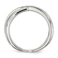 thumbnail image 2 of White Sterling Silver Ring Band Fashion Closed Back Diamond Round Clear, 2 of 4