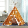 Merry Products Children’s Teepee, Puzzle Canvas Play Tent, Orange