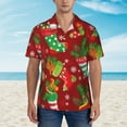 thumbnail image 2 of Kll Men'S Hawaiian Shirt Short Sleeve Button Down Beach Shirts-X-Mas And New Year, 2 of 7