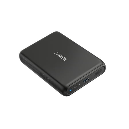 Anker 521 Magnetic Battery Pack (PowerCore 5K) 5000mAh Wireless Portable Charger with USB-C Cable,Black