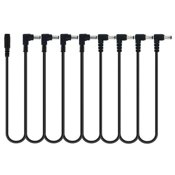 Cable Daisy Chain Pigtone Negro con Efecto de Guitarra para Pedal de 1 a 8 Vías