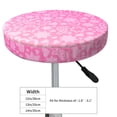 thumbnail image 4 of Naloa Breast Cancer Pink Ribbons Awareness Round Bar Stool Cushion Cover 12-14 inch, Fits Kitchen, Office, Restaurant Chairs - 13 inch, 4 of 7