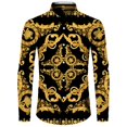 thumbnail image 1 of Camisa a cuadros retro para hombre Camisa de manga larga de temporada Ropa casual para exteriores para hombre Camisa de estilo étnico para exteriores Camisa con solapa y botones, 1 of 6