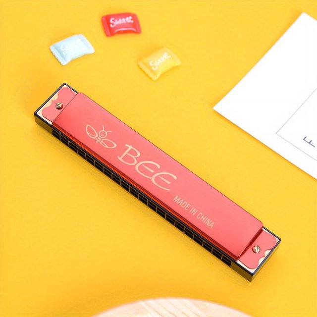 20 Trous Double Rangée Harmonica Polyphonique Jouet Coloré Instrument de Musique Illumination Éducation Précoce Harmonica Multicolore