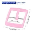 thumbnail image 2 of Uxcell Watch Strap Clasp Replacement Plastic Buckle for 20mm Width Watch Bands Pink 2 Pack, 2 of 5