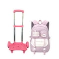 thumbnail image 4 of Wadan 17-Inch 6-Wheel Rolling Daily School Backpack – Stylish Trolley & Shoulder Bag for Girls, 4 of 8