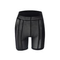 thumbnail image 6 of Seyurigaoka Women Summer New Sexy See-Through Mesh High Waist Hip Thin Sports Fitness Pants, Slim Fit Quick Drying Gym Shorts, 6 of 9