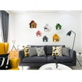 thumbnail image 3 of Estantes de pared flotantes en forma de casa, almacenamiento para sala de estar y decoración del hogar, color blanco, 5 uds., 3 of 5