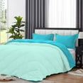 thumbnail image 4 of DNG Creations 3 Piece Reversible Diamond Pattern Comforter ( Aqua-Blue/Turquoise Blue Colour ) 550 GSM All - Season 100% Egyptian Cotton, 800 TC - Oversized King - Size, 4 of 7