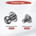 thumbnail image 4 of Uxcell 6mm Ball Head Stud Rivets Screw Back [20Pcs] - Metal Round Head Button Rivet for Bag & Belt & Handbag - Dark Silver, 4 of 6