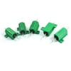5Pcs Chassis Mount Axial Aluminum Clad Wire Wound Heatsink Power Resistors 25W 6.5 Ohm Green