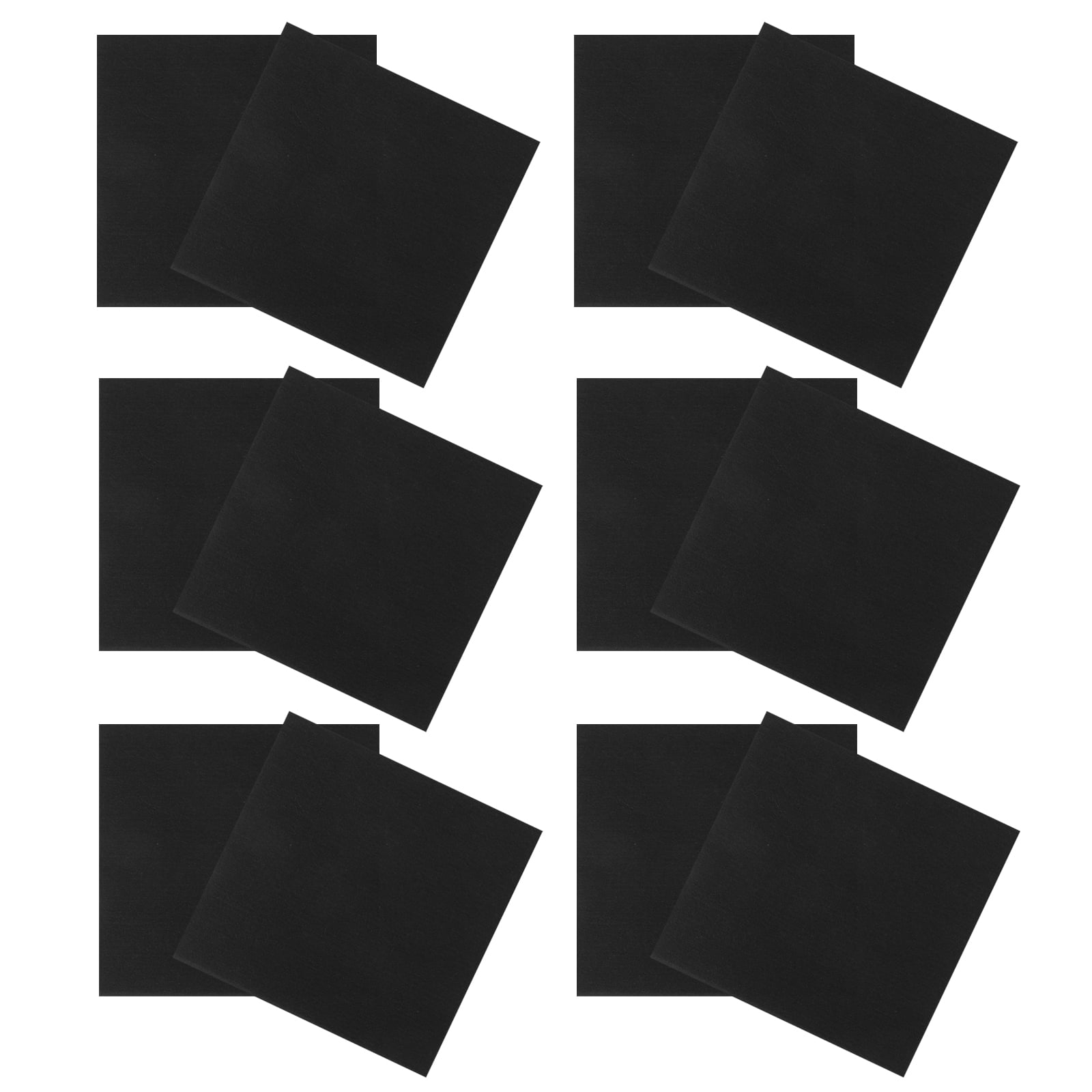 GOOHOCHY Black Adhesive Acoustic Panels for Home Use Sound Proofing Walls with Polyester Material 12pcs