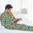 thumbnail image 6 of Picia Hot Dog 5 Pattern Men’s Long-Sleeve Sleepwear Set - Soft 2-Piece Loungewear with Pockets, Comfy PJs for Relaxing Nights-Medium, 6 of 7