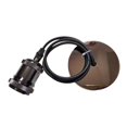thumbnail image 3 of Kit de luz colgante enchufable Kit de cable de luz colgante Decoración del hogar de aluminio Cabezal de lámpara vintage Portalámparas E27 para hotel y Negro, 3 of 8