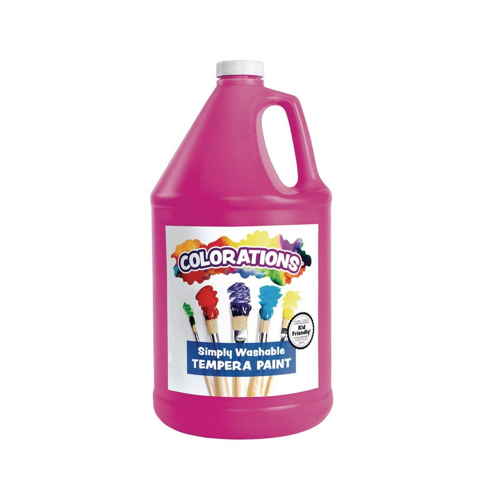 Colorations Washable Tempera Paint, Gallon, Magenta, Non Toxic, Vibrant