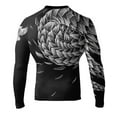 thumbnail image 2 of Raven Fightwear Men's Power Pangolin IBJJF Approved Rash Guard White Small, 2 of 3
