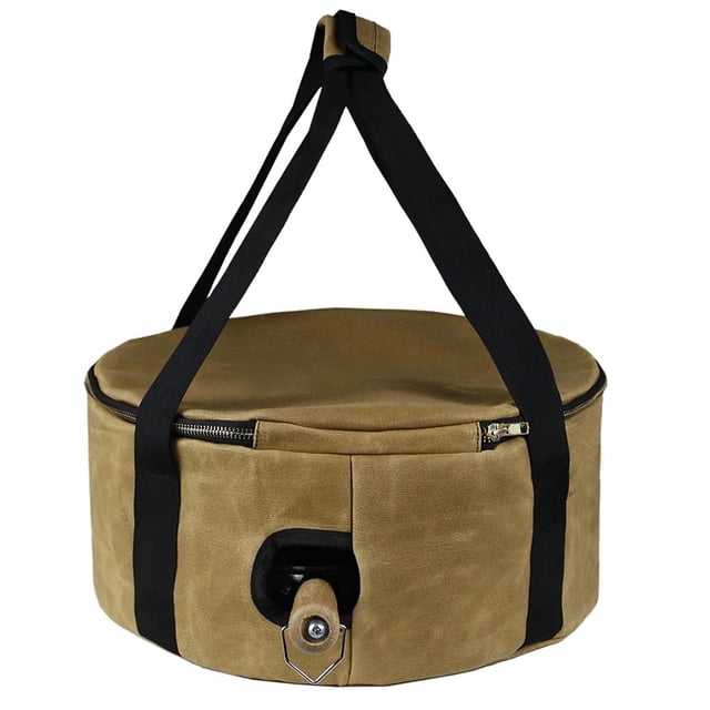 Bearachild Bolsa de almacenamiento de ollas Lona impermeable para cocinar al aire libre Bolsa de almacenamiento de ollas con diseño perforado Vajilla Almacenamiento y organización del hogar Bearachild HA013631-00
