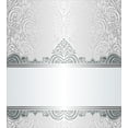 thumbnail image 3 of Damask Duvet Cover Set, Vintage Rich Royal Flower Motifs Forms Heart Shapes Bridal Damask Design, Decorative 3 Piece Bedding Set with 2 Pillow Shams, Queen Size, Grey Bluegrey White, by Ambesonne, 3 of 3