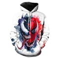 thumbnail image 3 of Venom-Sudadera con capucha de Spiderman vs Venom, chaqueta de Hip Hop para Cosplay, disfraz de Halloween, ropa deportiva para carnaval, Primavera, 3 of 4