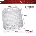 thumbnail image 2 of Vasos Inclinados RD Royal Cook Transparente de Cristal 6 piezas, 2 of 5