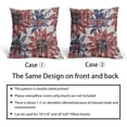 thumbnail image 3 of Navy Blue and Red Pillow Covers 18x18 Set of 2 Retro Sunflower Flowers Print Decorative Throw Pillows Outdoor Modern Art Floral Pillowcase Square Linen Cushion Case for Home Sofa Couch Bed, 3 of 5