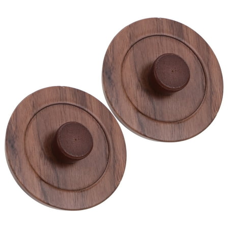 ELAYARD Walnut Wood Cup Lids for Mugs and Teapots, Handcrafted Smooth Finish, Storage Covers for Kitchen Use