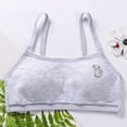 thumbnail image 2 of Big Girls Puberty Girls Cotton Print Seamless Training Bra Teen Soft Cotton Underwear, 2 of 12